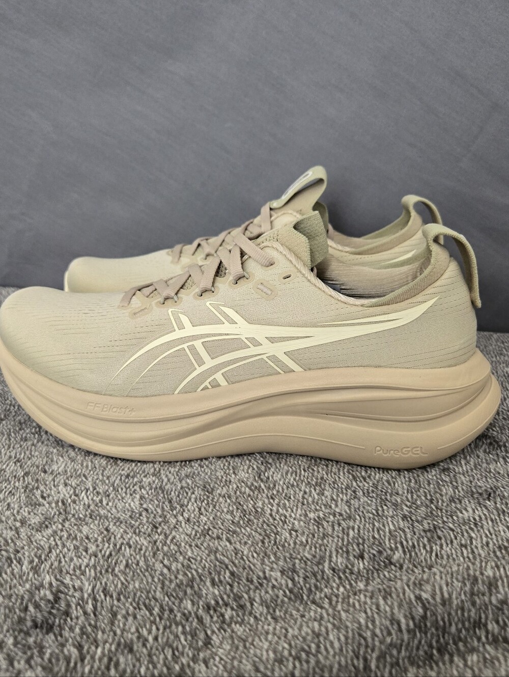 Asics Gel-Nimbus 28 Running Shoes (2026) Max Cushion Men's 9 Oatmeal Cream LNC